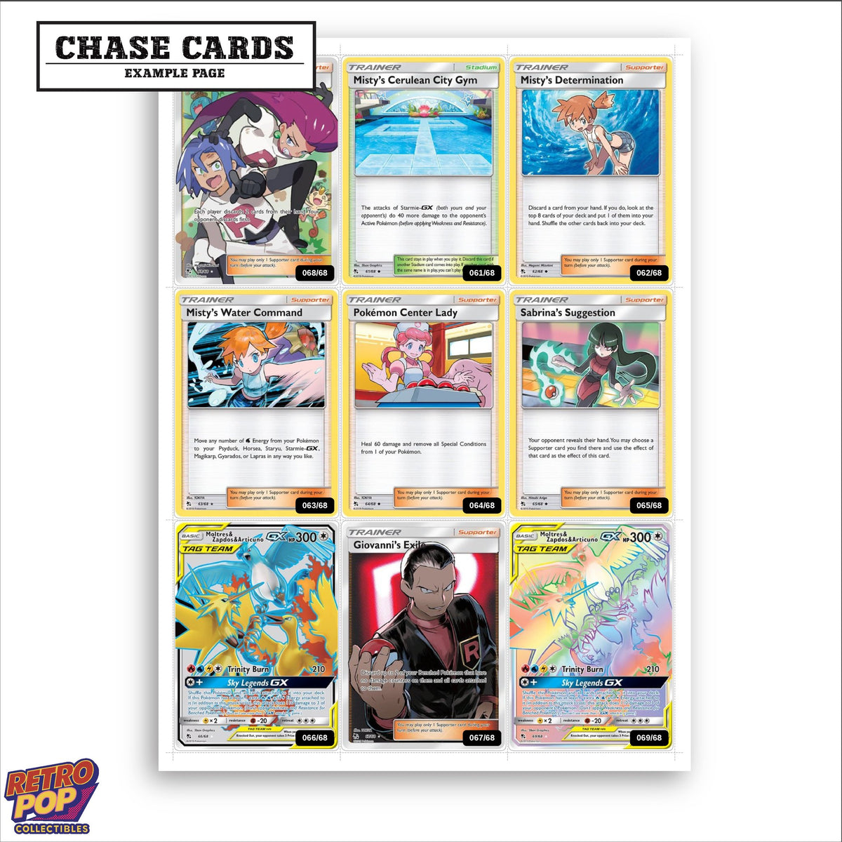 Printed Hidden Fates placeholders in binder - real photo 2