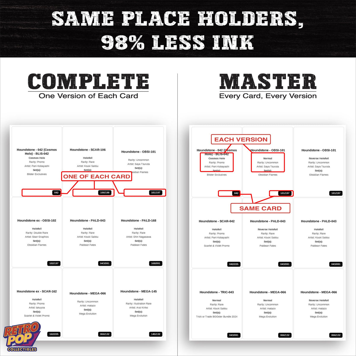 Ink saver greyscale Houndstone placeholder sheet - 98 percent less ink