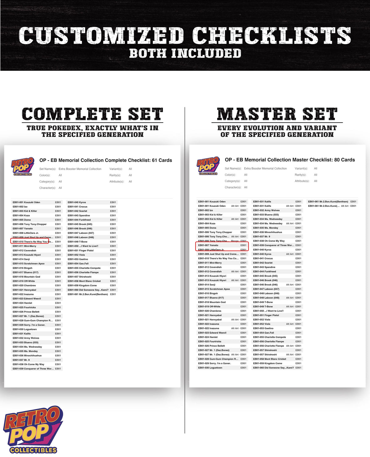 Extra Booster Memorial Collection One Piece TCG binder placeholders printable PDF - image 6