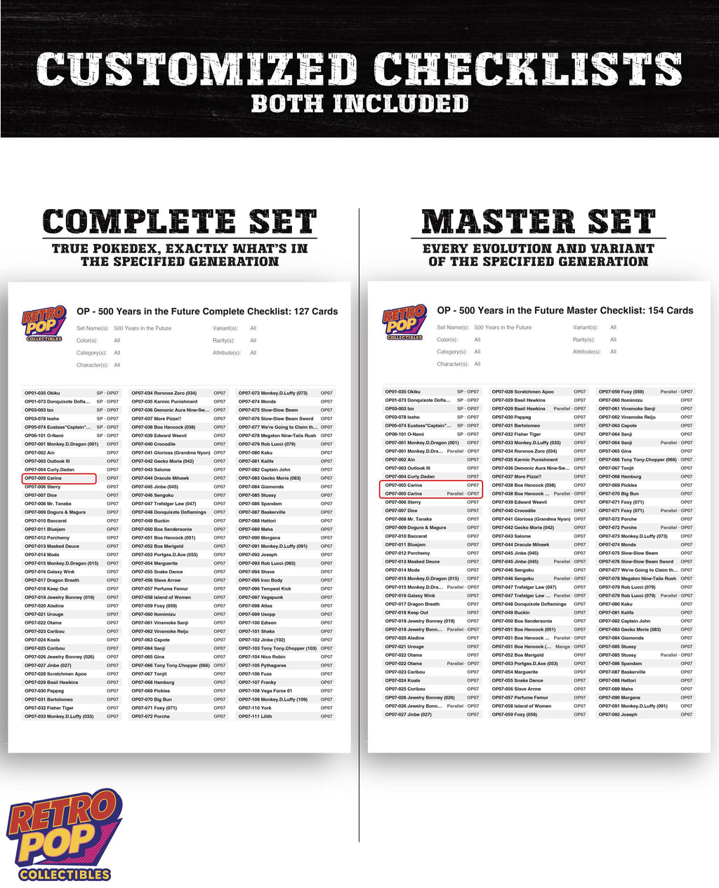 500 Years in the Future One Piece TCG binder placeholders printable PDF - image 6