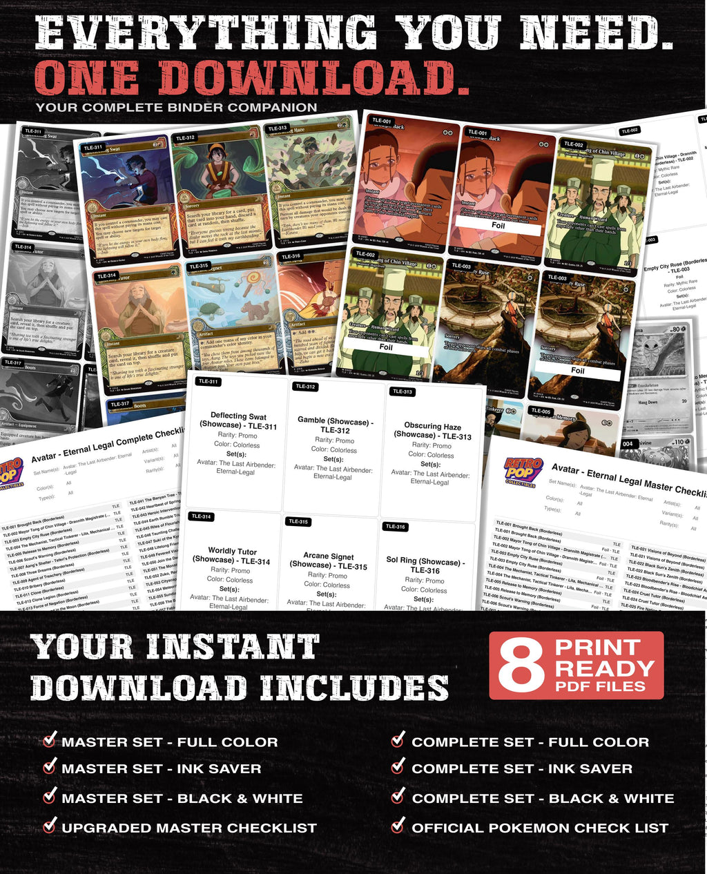 Avatar Eternal-Legal Magic The Gathering binder placeholders printable PDF - image 2