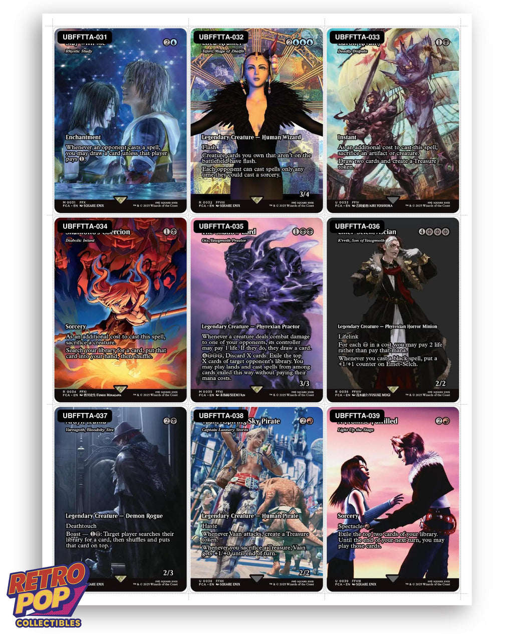 Final Fantasy Through the Ages Magic The Gathering binder placeholders printable PDF - image 7