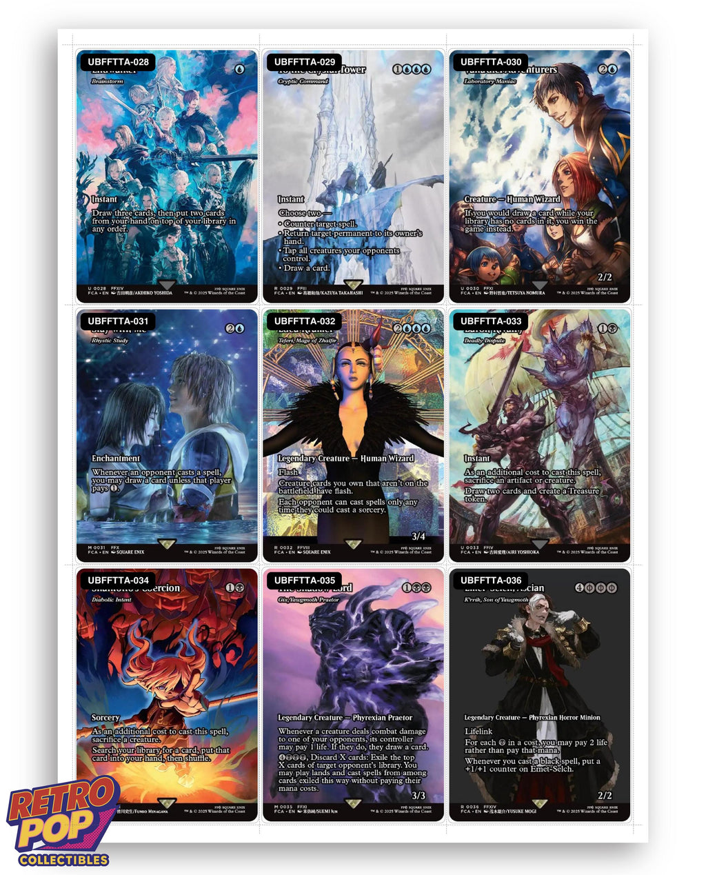 Final Fantasy Through the Ages Magic The Gathering binder placeholders printable PDF - image 10