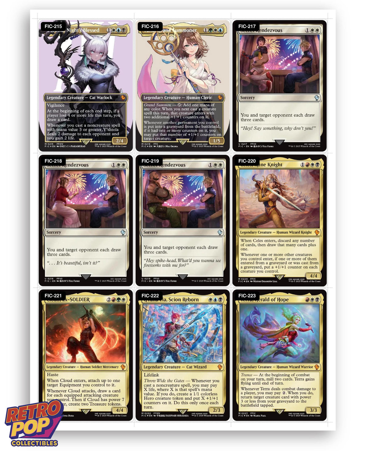 Final Fantasy Commander Magic The Gathering binder placeholders printable PDF - image 8