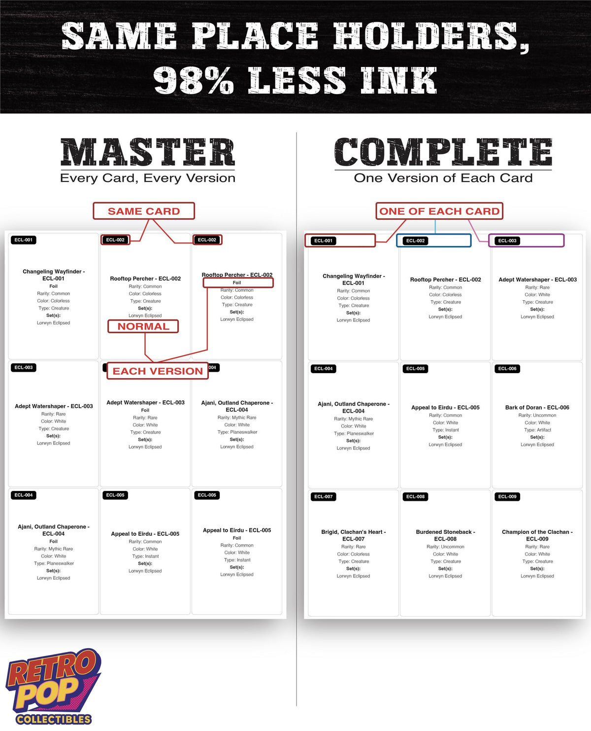 Lorwyn Eclipsed Magic The Gathering binder placeholders printable PDF - image 5