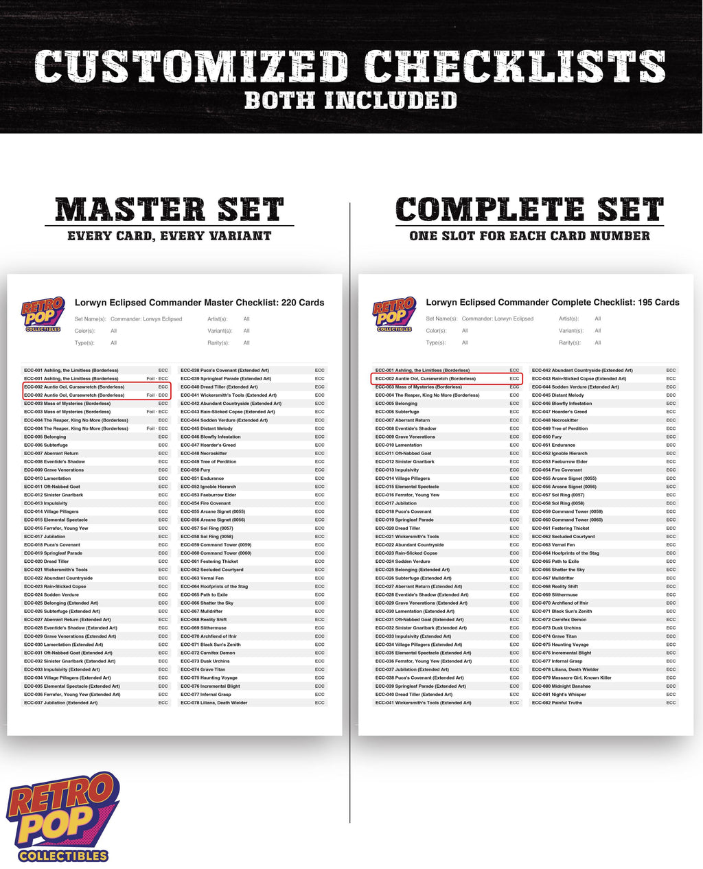 Lorwyn Eclipsed Commander Magic The Gathering binder placeholders printable PDF - image 6