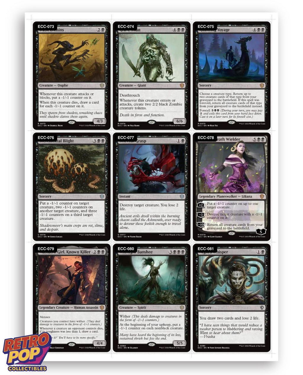 Lorwyn Eclipsed Commander Magic The Gathering binder placeholders printable PDF - image 10