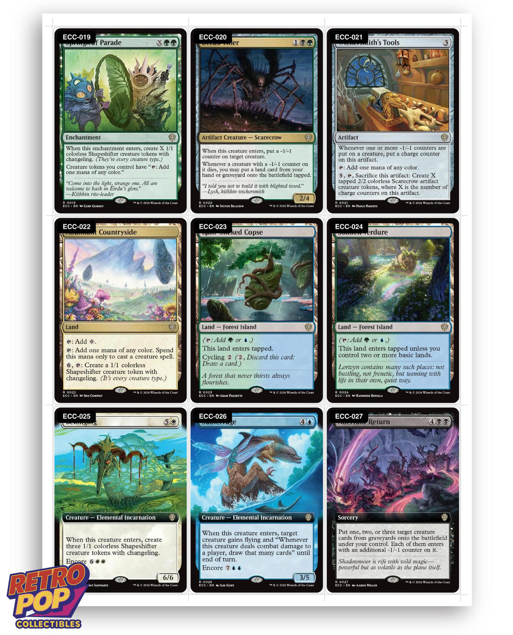 Lorwyn Eclipsed Commander Magic The Gathering binder placeholders printable PDF - image 7