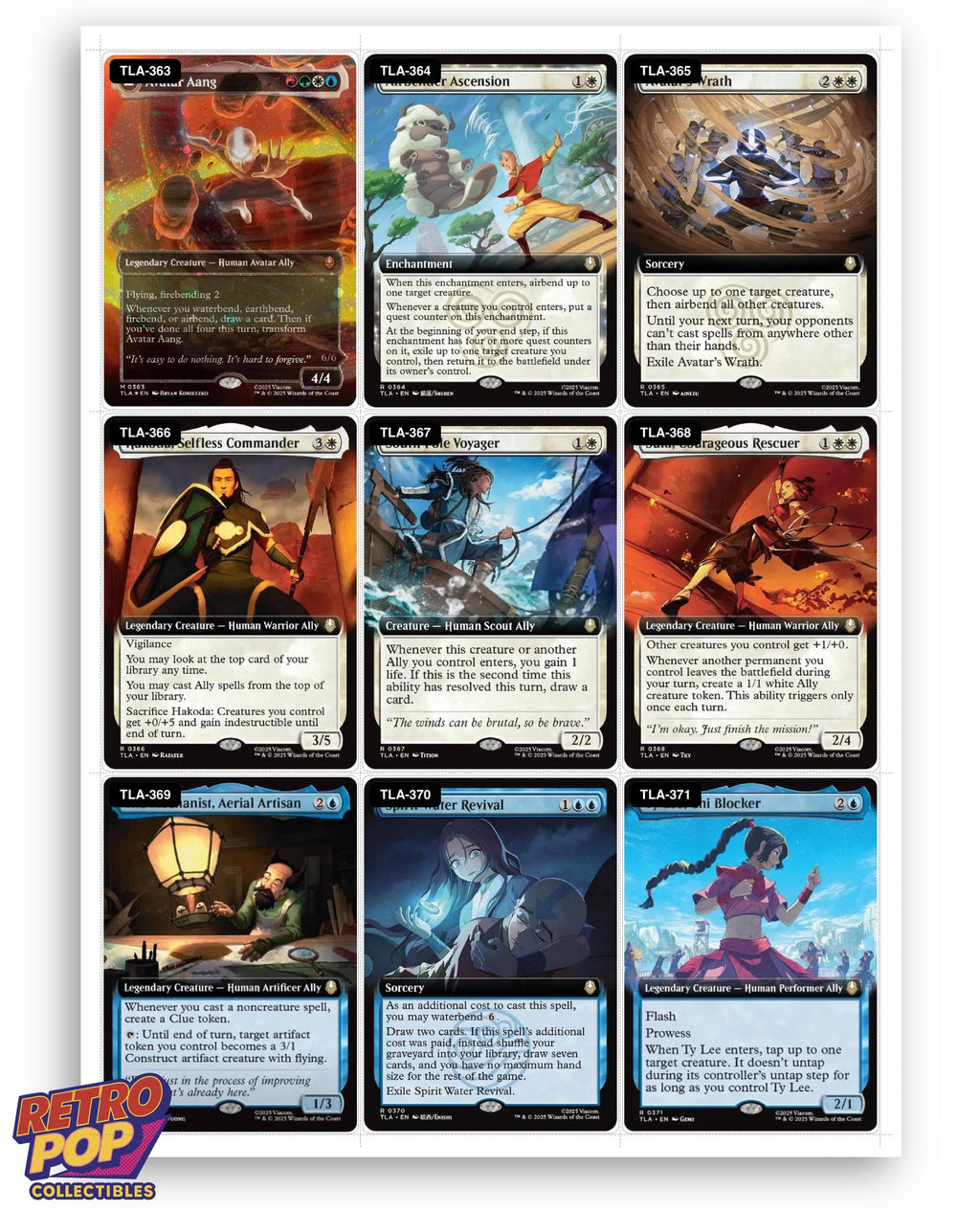 Avatar: The Last Airbender Magic The Gathering binder placeholders printable PDF - image 7