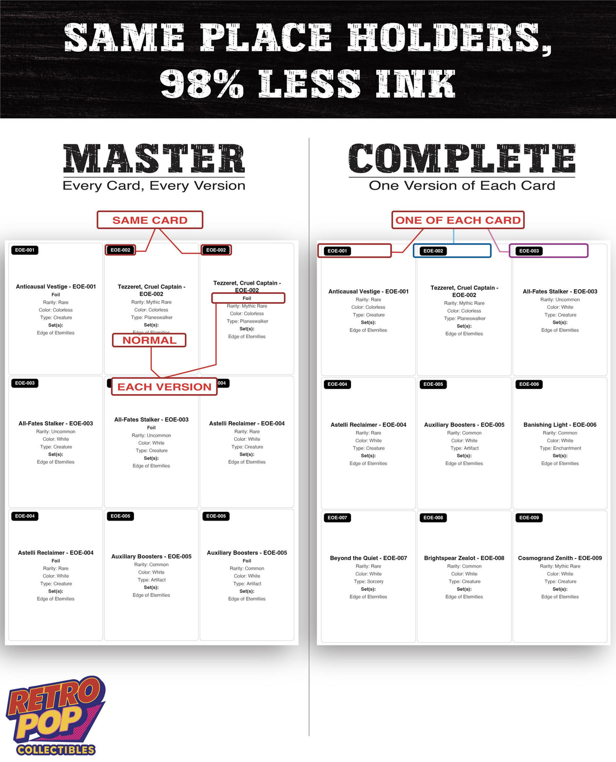 Edge of Eternities Magic The Gathering binder placeholders printable PDF - image 5