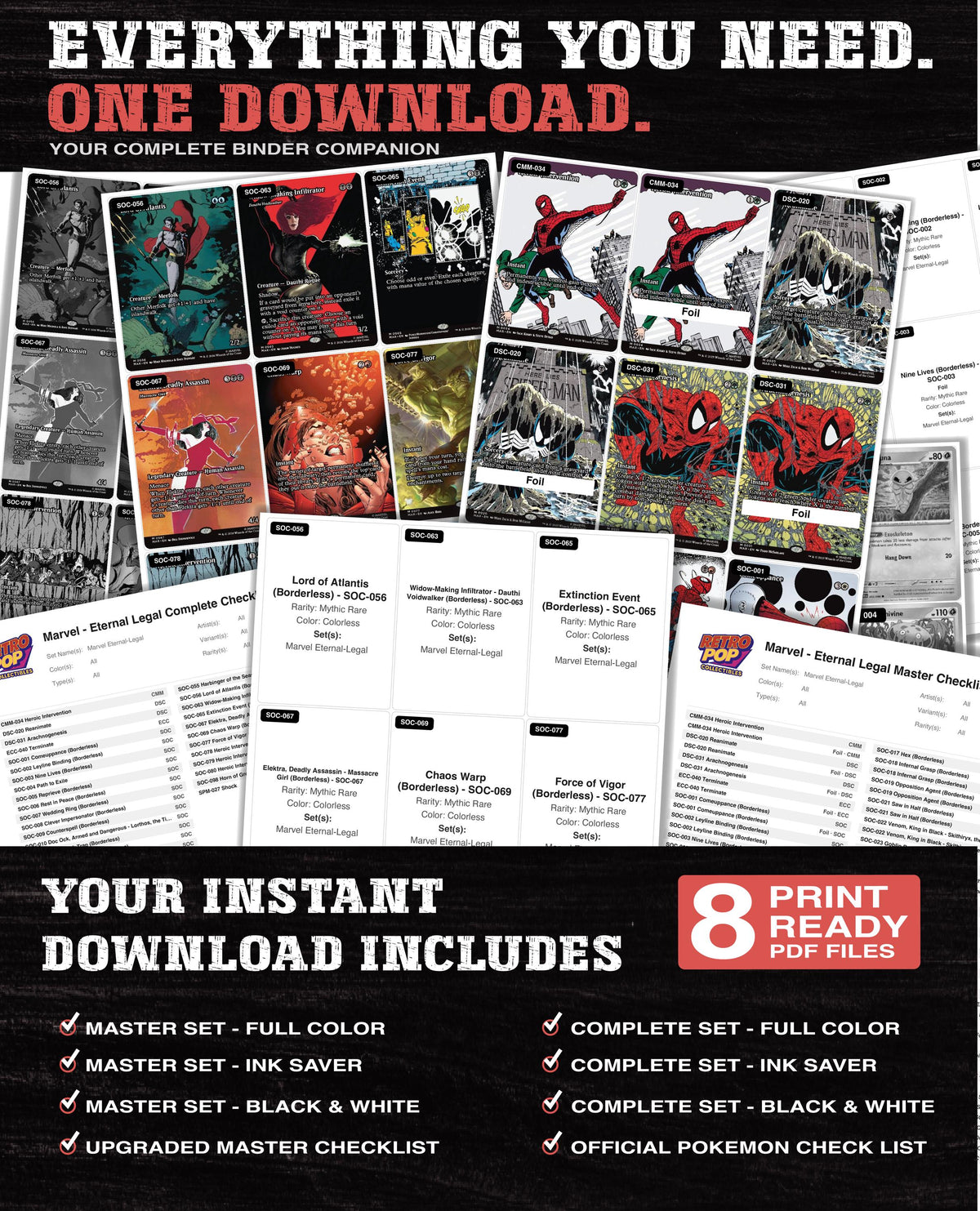Marvel Eternal-Legal Magic The Gathering binder placeholders printable PDF - image 2