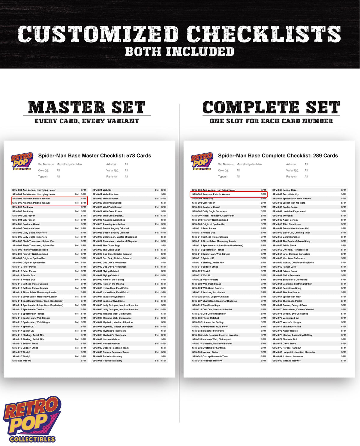 Spider-Man Magic The Gathering binder placeholders printable PDF - image 6