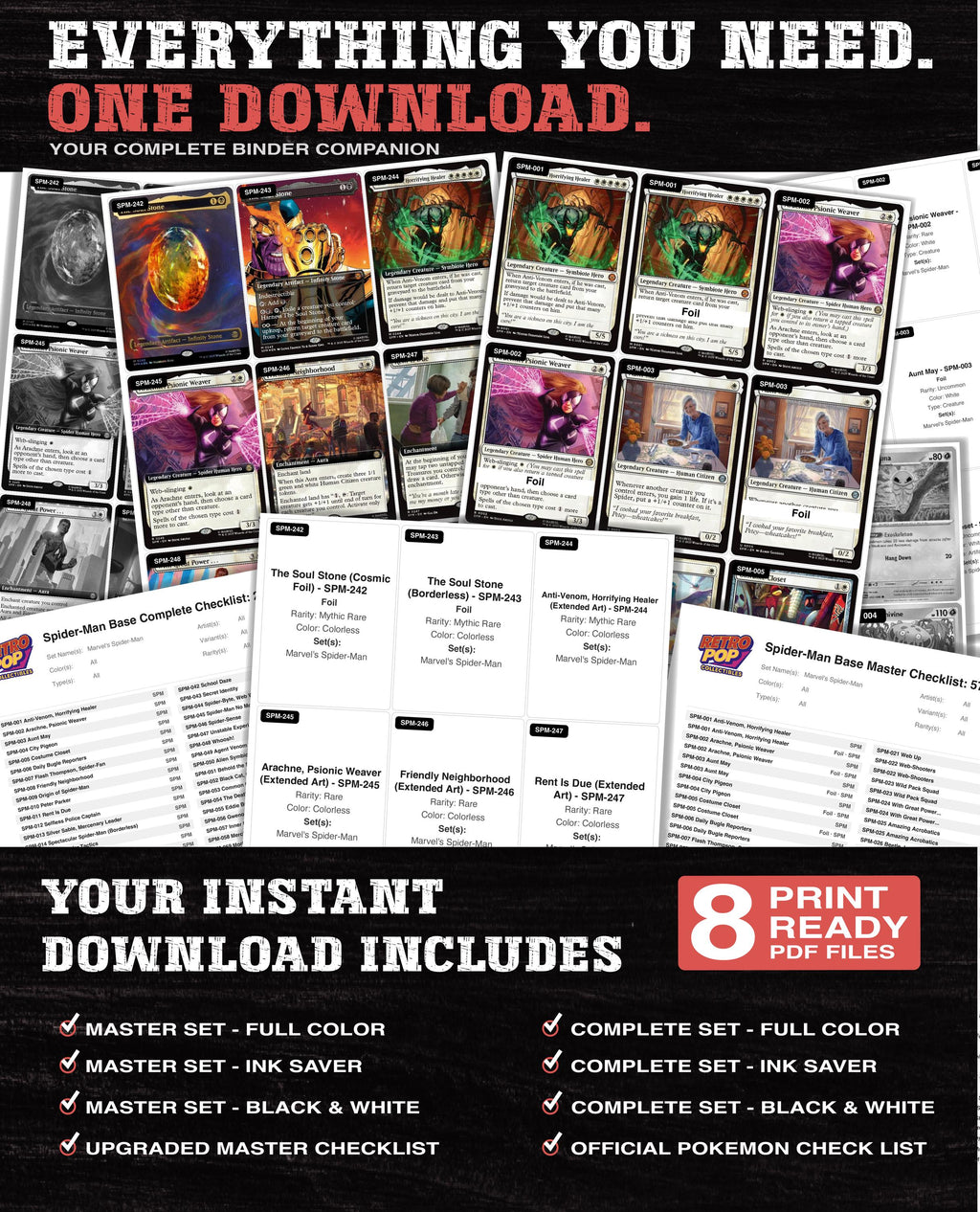 Spider-Man Magic The Gathering binder placeholders printable PDF - image 2