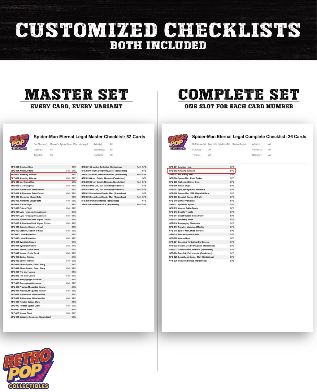 Spider-Man Eternal-Legal Magic The Gathering binder placeholders printable PDF - image 6