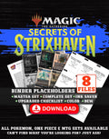 Secrets of Strixhaven Magic The Gathering binder placeholders printable PDF - includes Decorum Dissertation