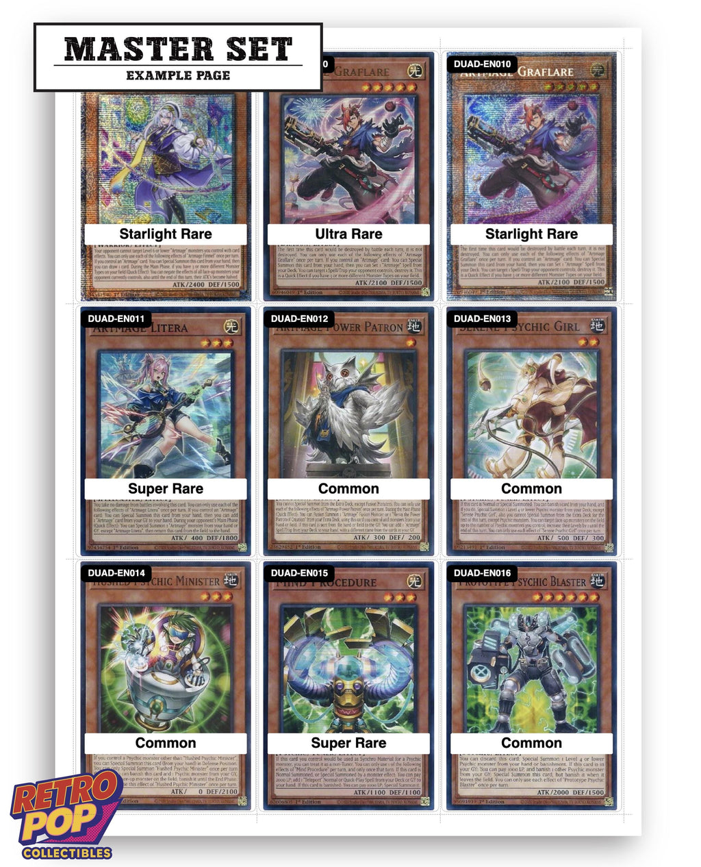 Duelist's Advance Yu-Gi-Oh binder placeholders printable PDF - image 9