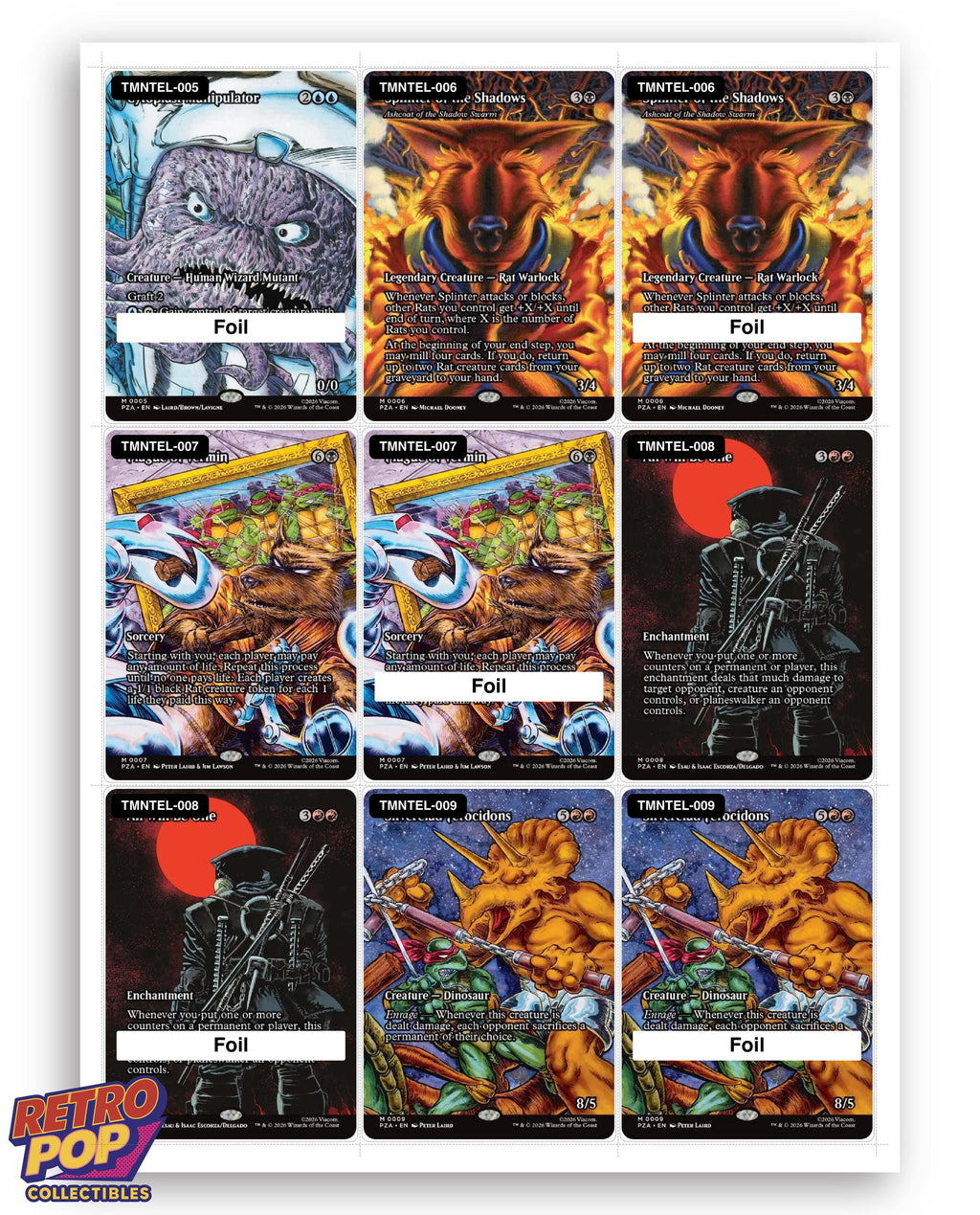 TMNT Eternal-Legal Magic The Gathering binder placeholders printable PDF - image 9