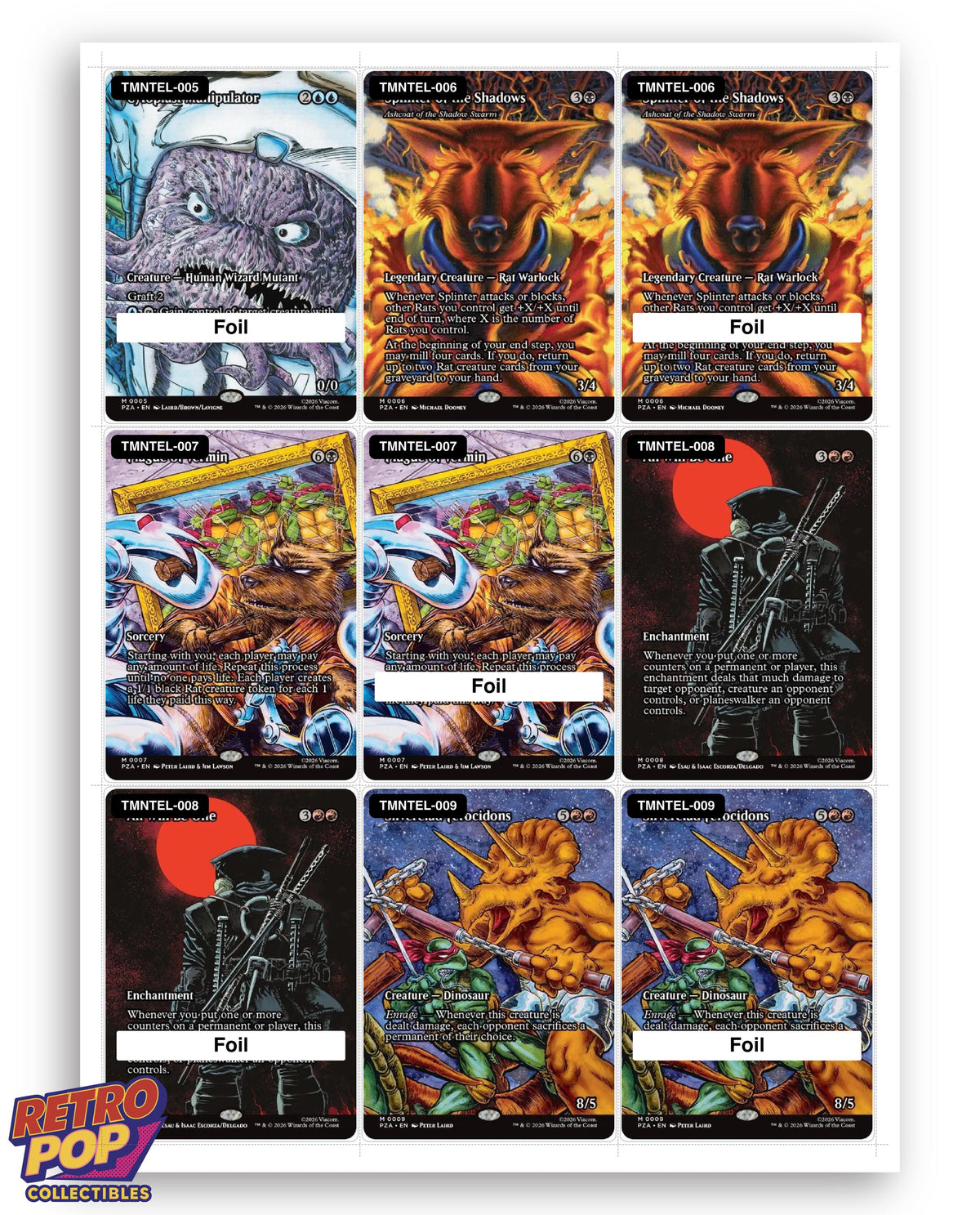 TMNT Eternal-Legal Magic The Gathering binder placeholders printable PDF - image 9