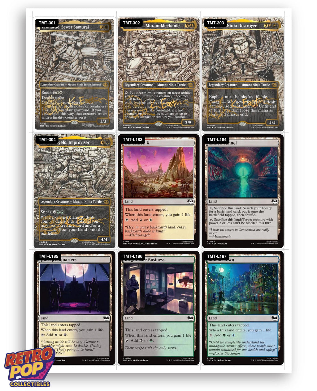 Teenage Mutant Ninja Turtles Magic The Gathering binder placeholders printable PDF - image 7