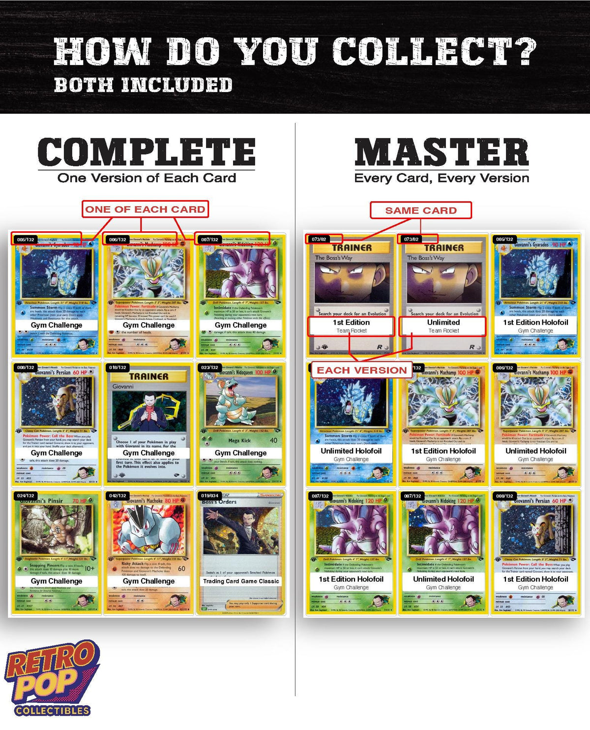 Every Giovanni Pokemon card ever made - gym leader master set binder placeholders - image 5