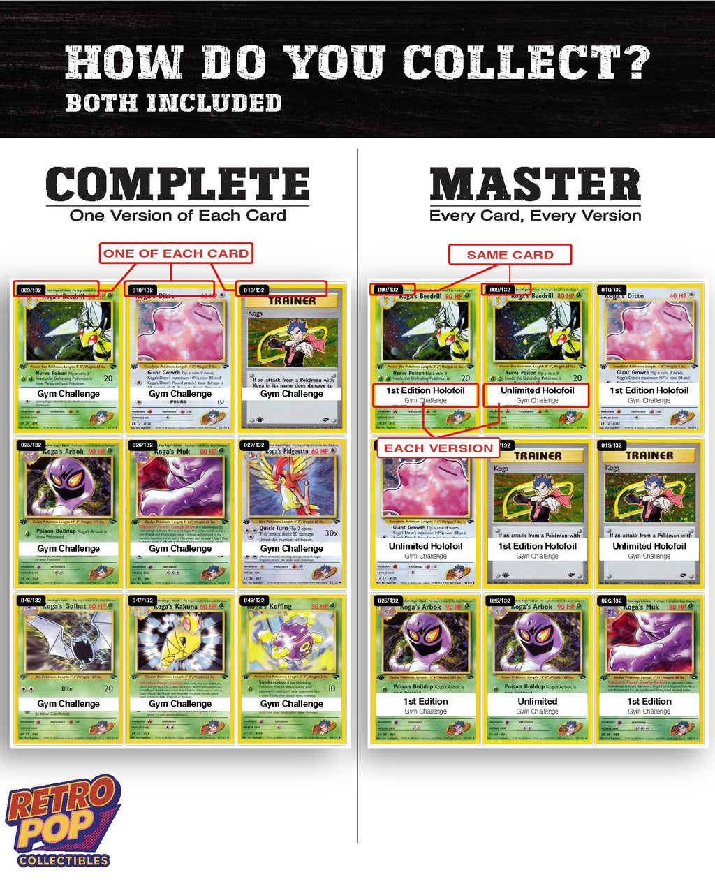 Every Koga Pokemon card ever made - gym leader master set binder placeholders - image 5