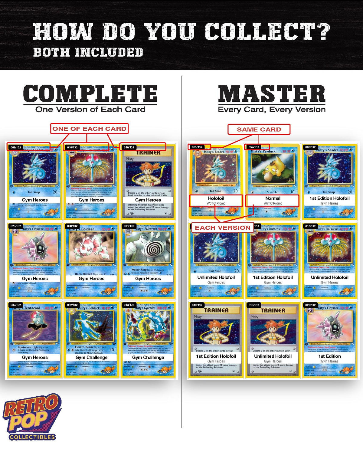 Every Misty Pokemon card ever made - gym leader master set binder placeholders - image 5