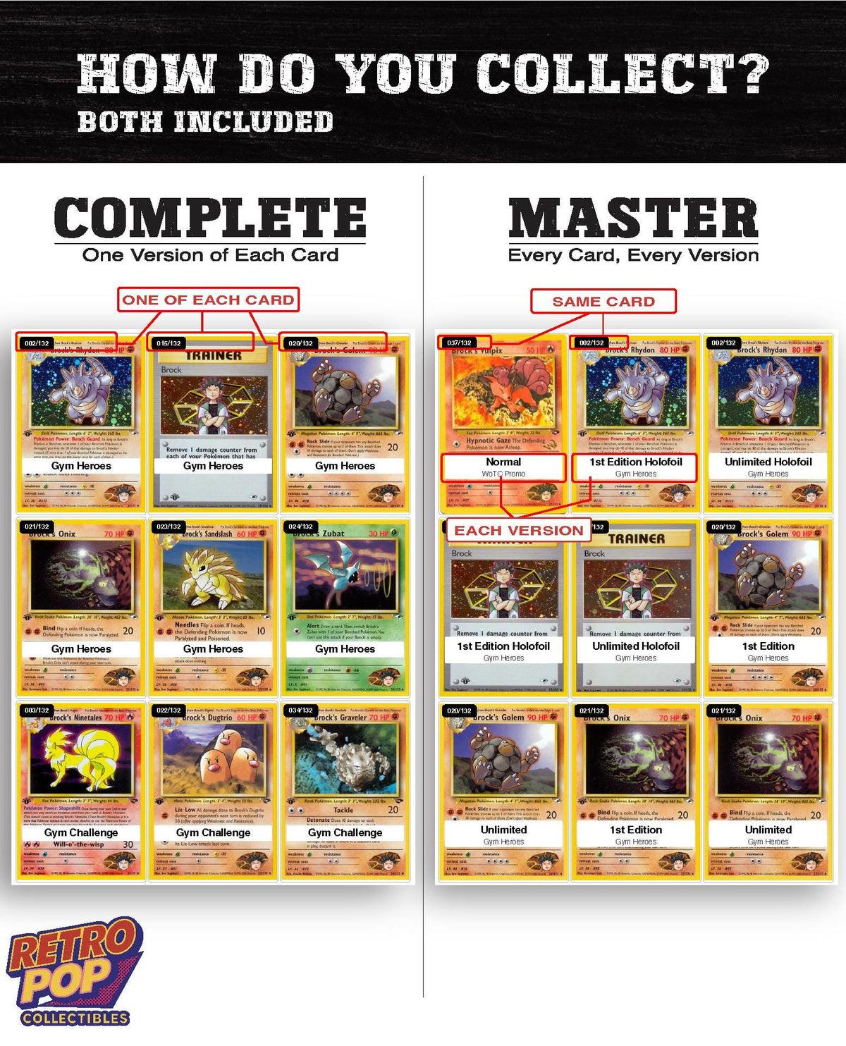 Every Brock Pokemon card ever made - gym leader master set binder placeholders - image 5