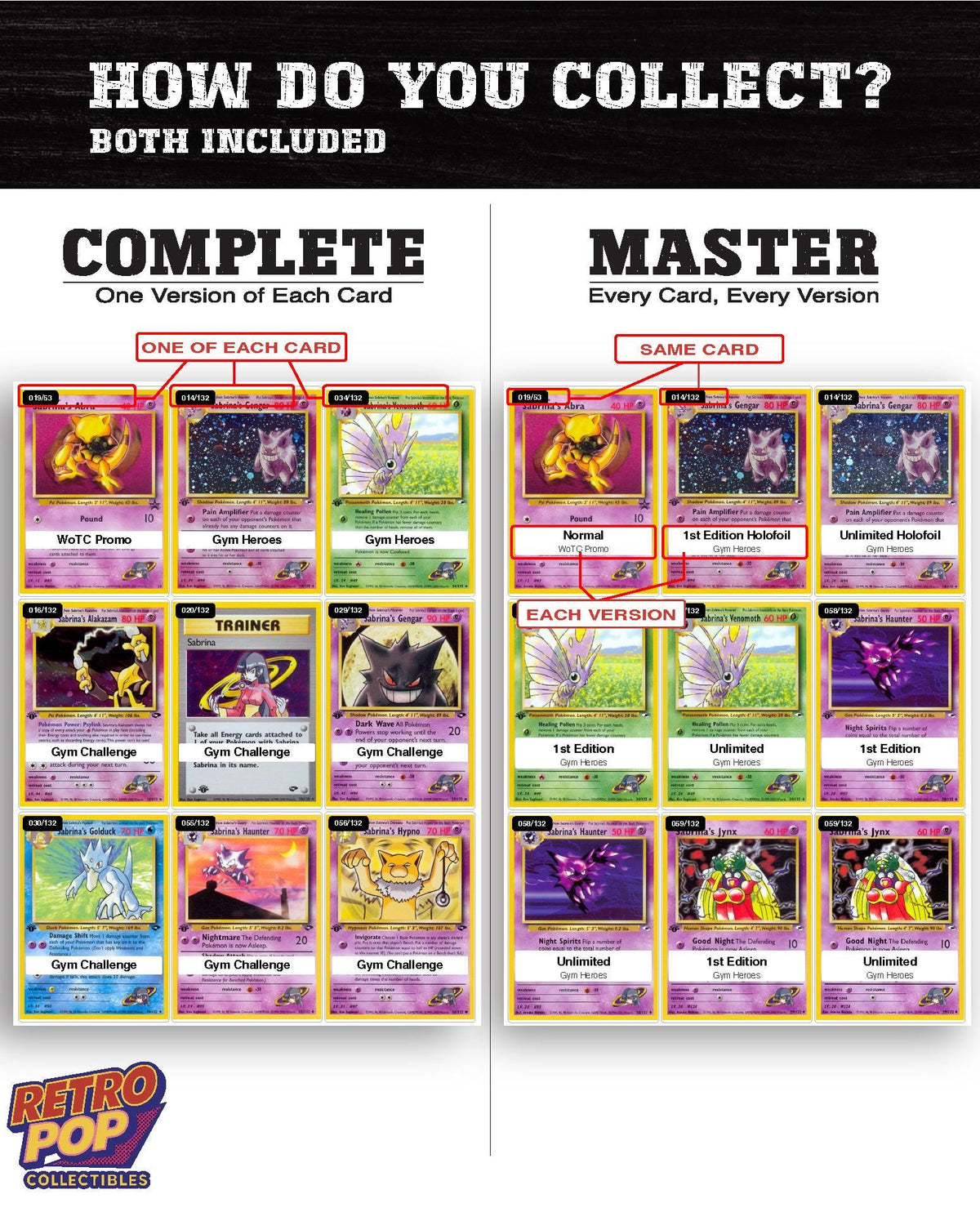 Every Sabrina Pokemon card ever made - gym leader master set binder placeholders - image 5