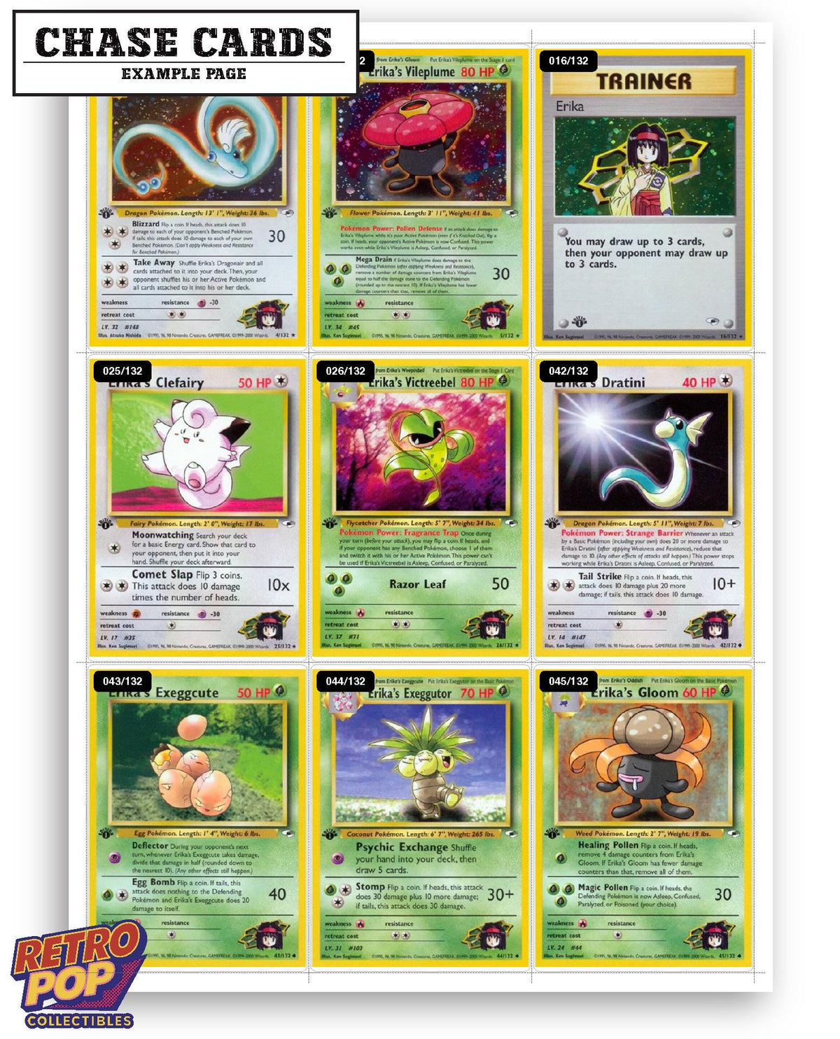 Every Erika Pokemon card ever made - gym leader master set binder placeholders - image 8