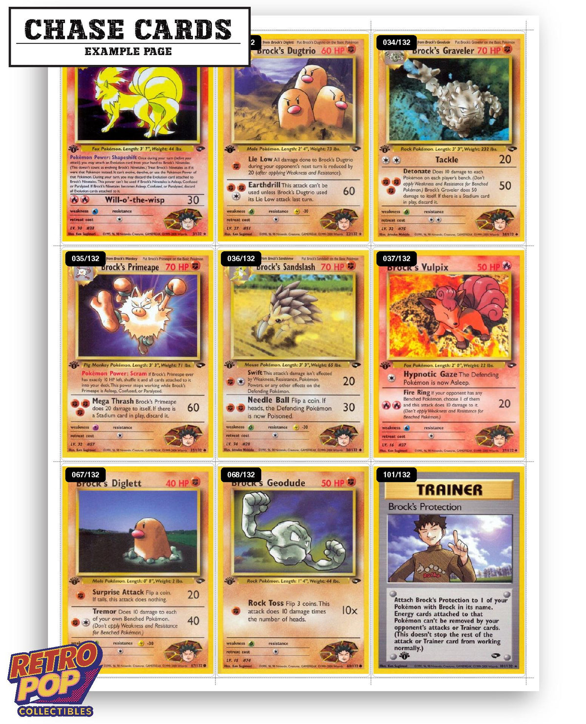 Every Brock Pokemon card ever made - gym leader master set binder placeholders - image 8