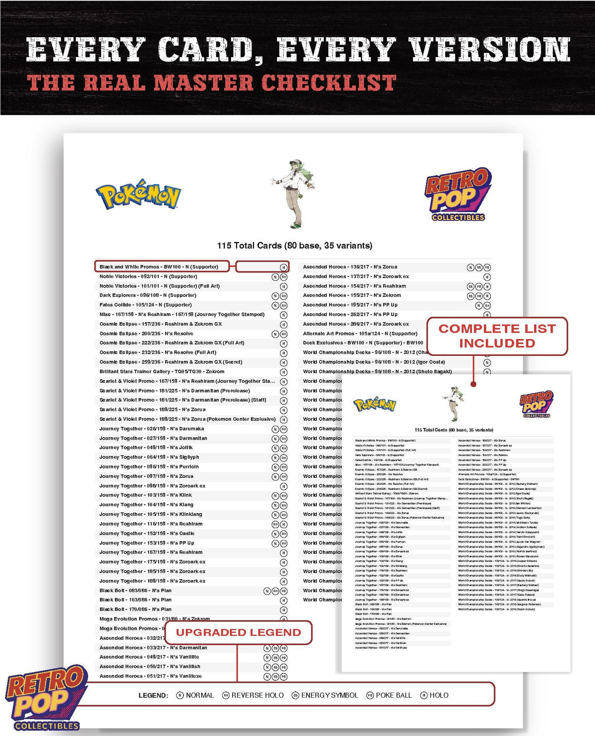 Every N Pokemon card ever made - trainer master set binder placeholders - image 7