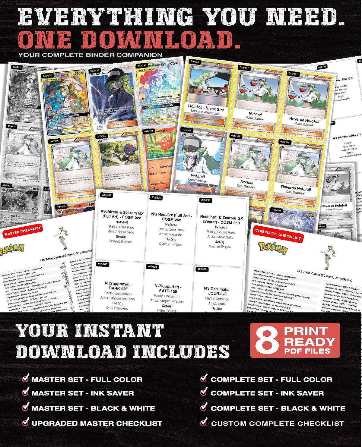 Every N Pokemon card ever made - trainer master set binder placeholders - image 3
