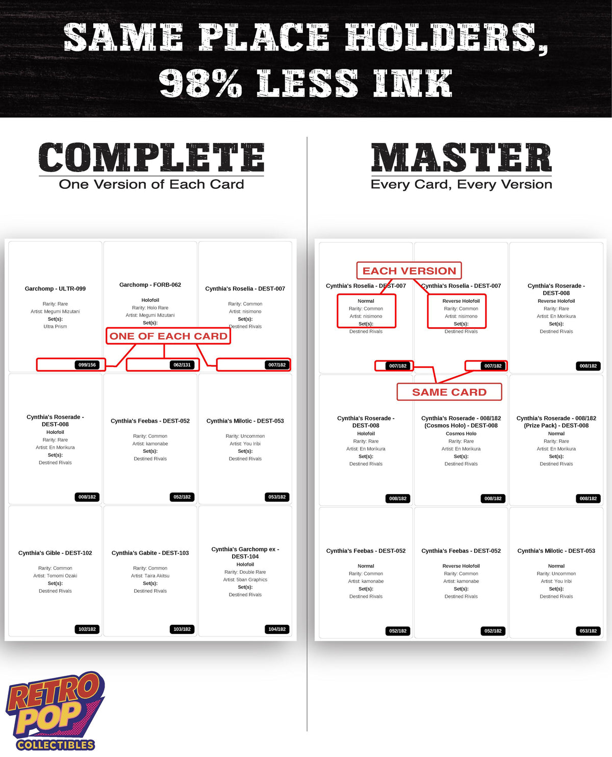 Every Cynthia Pokemon card ever made - trainer master set binder placeholders - image 6