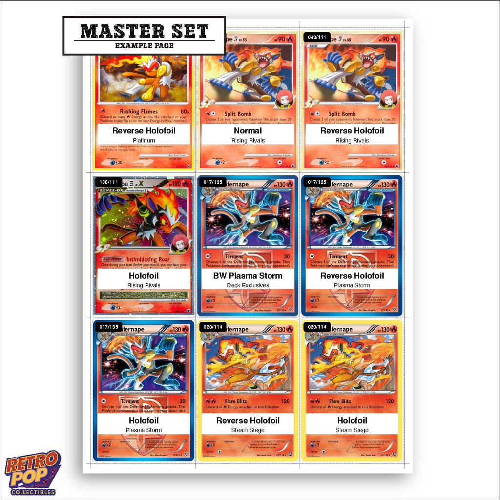 Printed Infernape Pokemon placeholders in binder - real photo 3