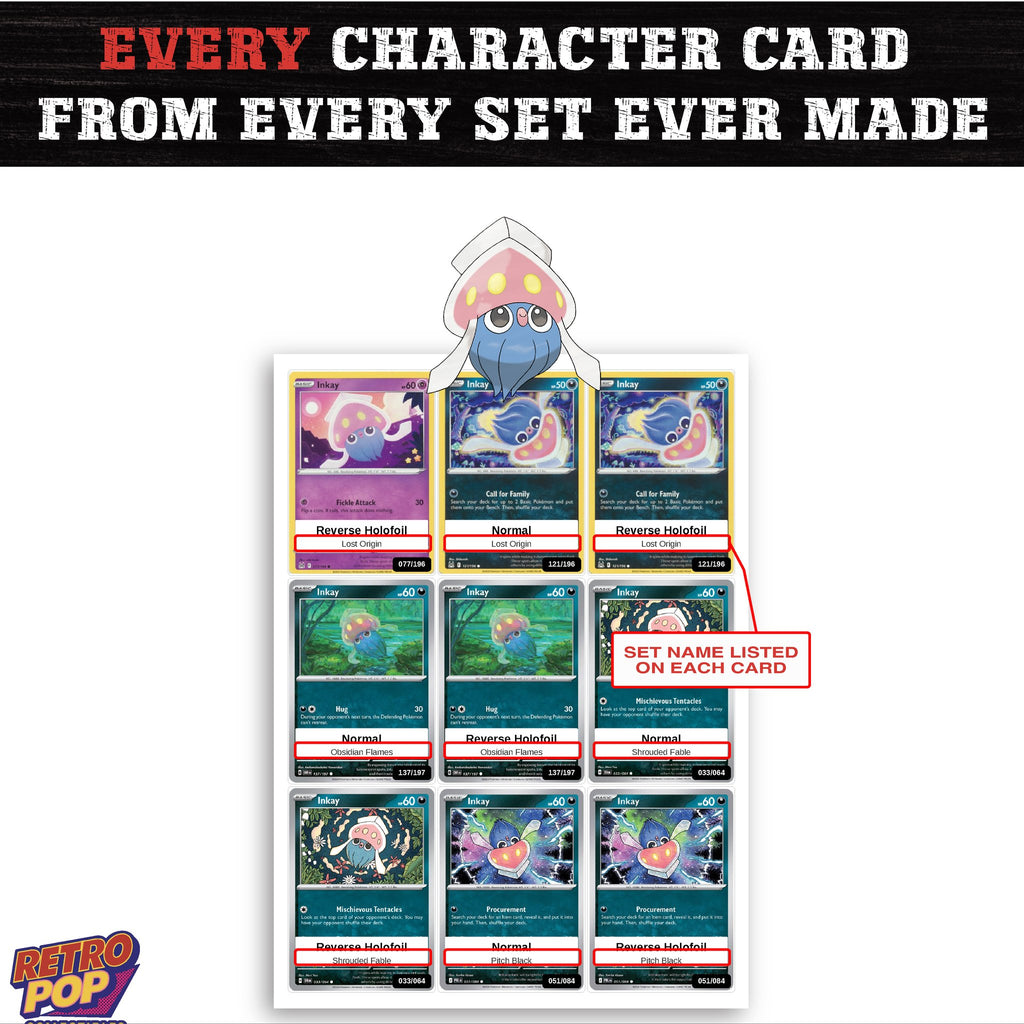 Inkay card collection preview - every set Inkay appears in