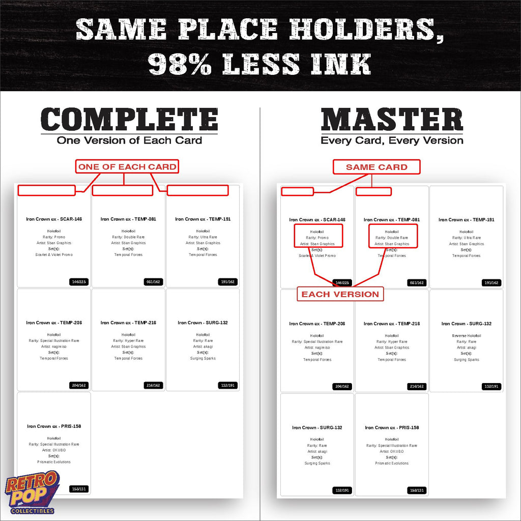 Ink saver greyscale Iron Crown placeholder sheet - 98 percent less ink