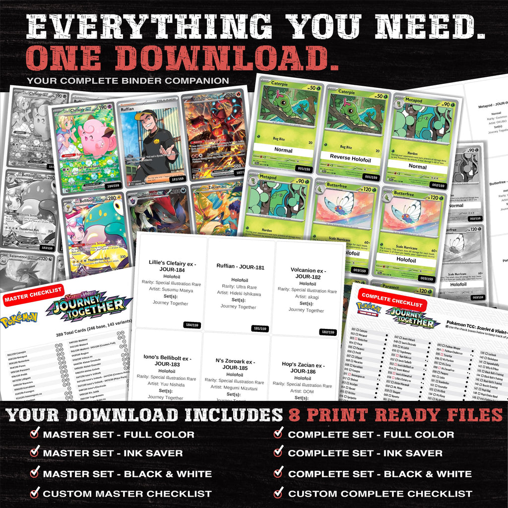 Everything included in the Journey Together placeholder download - 8 PDF files