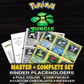 Jungle Pokemon binder placeholders printable PDF - includes Snorlax