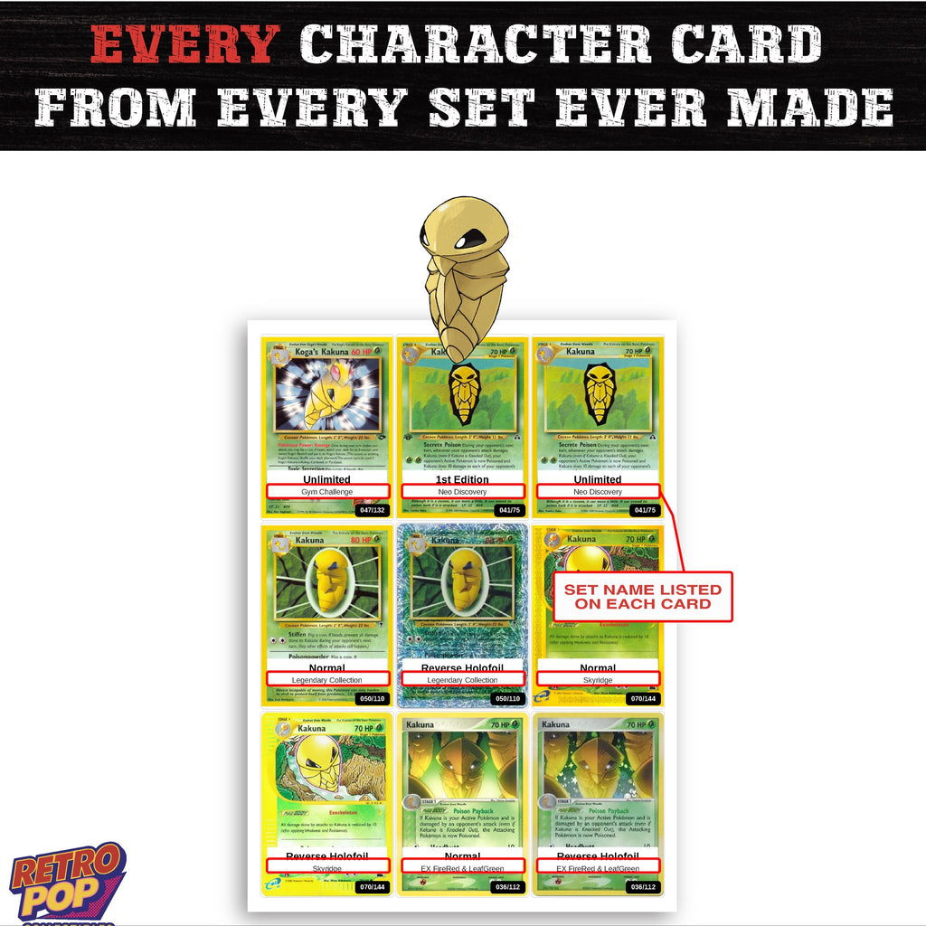 Kakuna card collection preview - every set Kakuna appears in