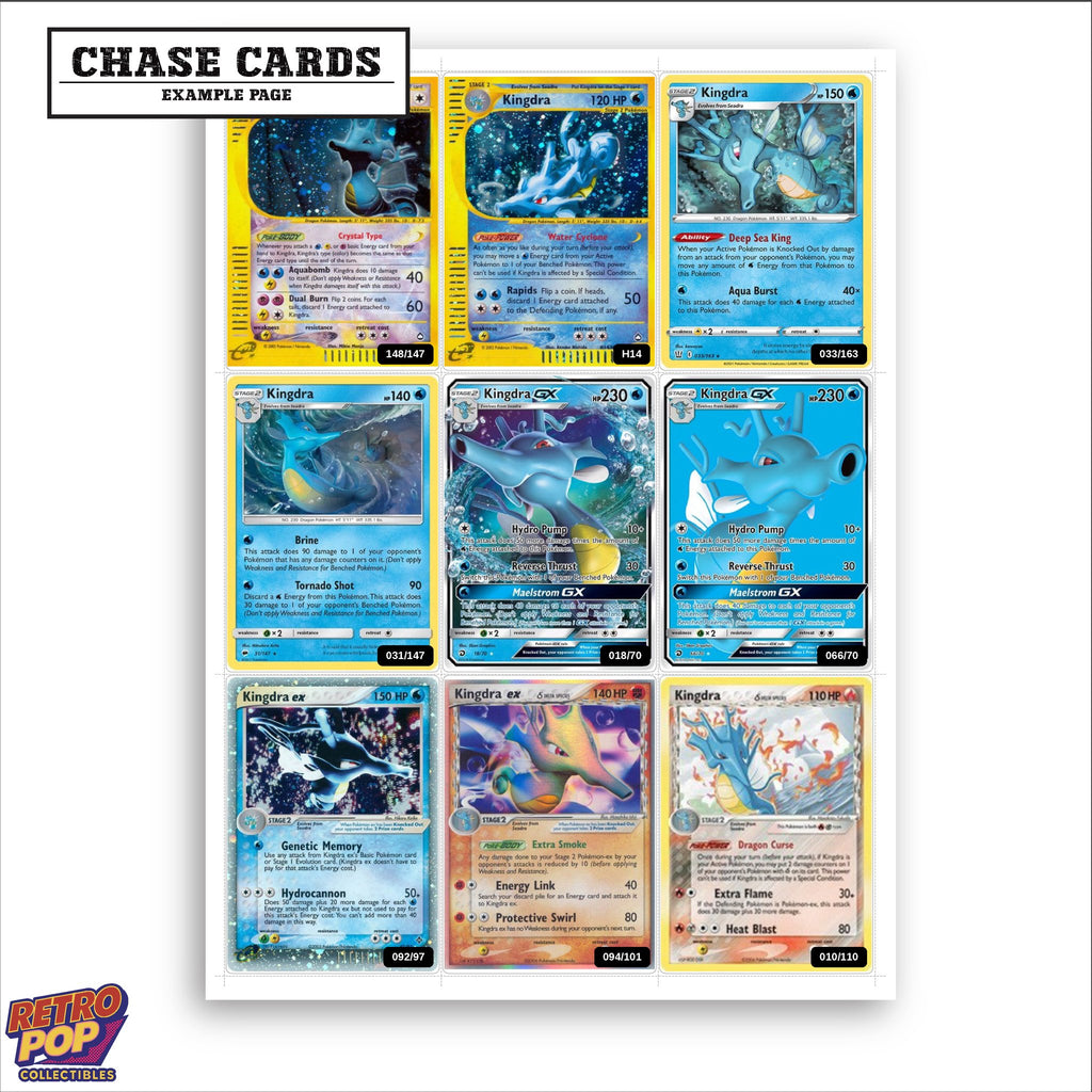 Printed Kingdra Pokemon placeholders in binder - real photo 2