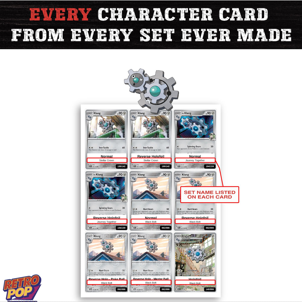 Klang card collection preview - every set Klang appears in