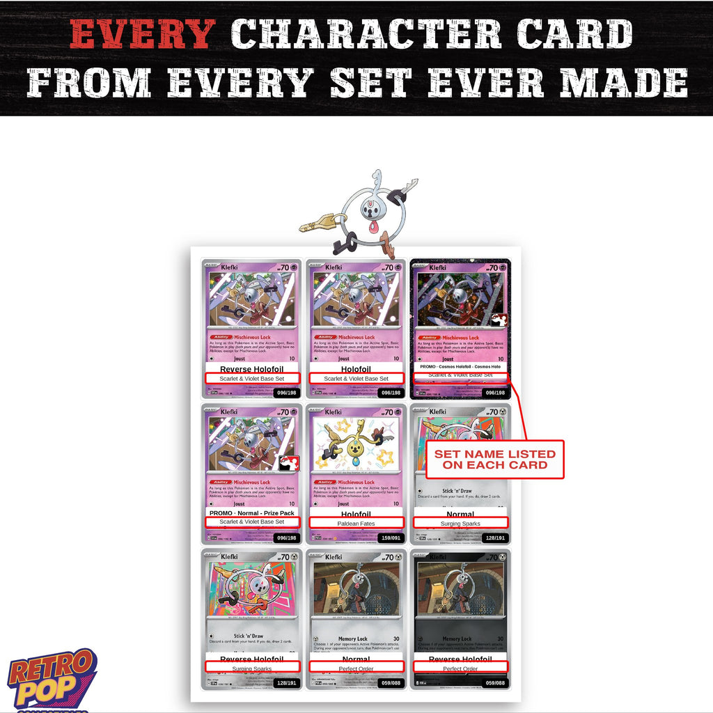 Klefki card collection preview - every set Klefki appears in