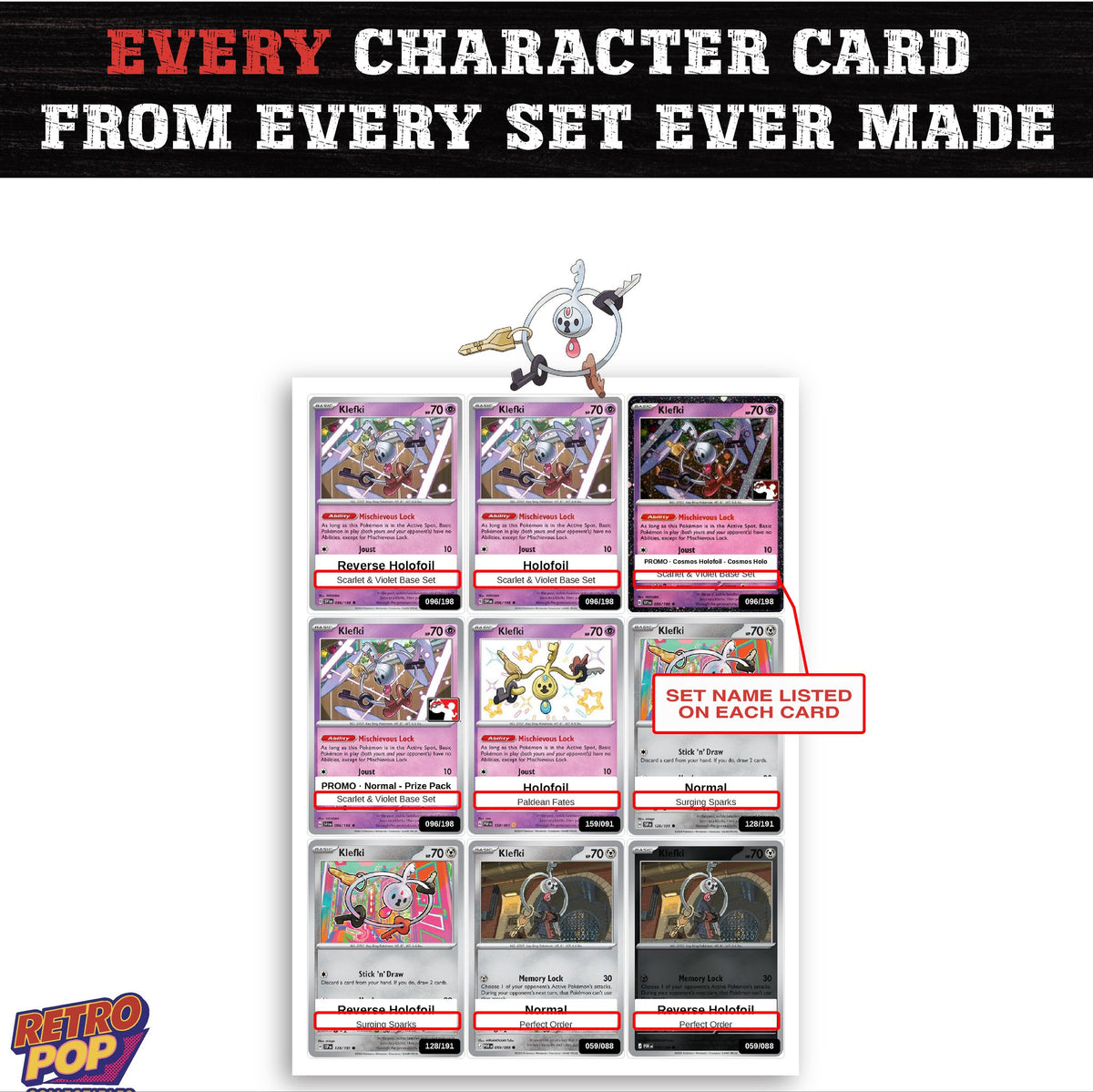Klefki card collection preview - every set Klefki appears in