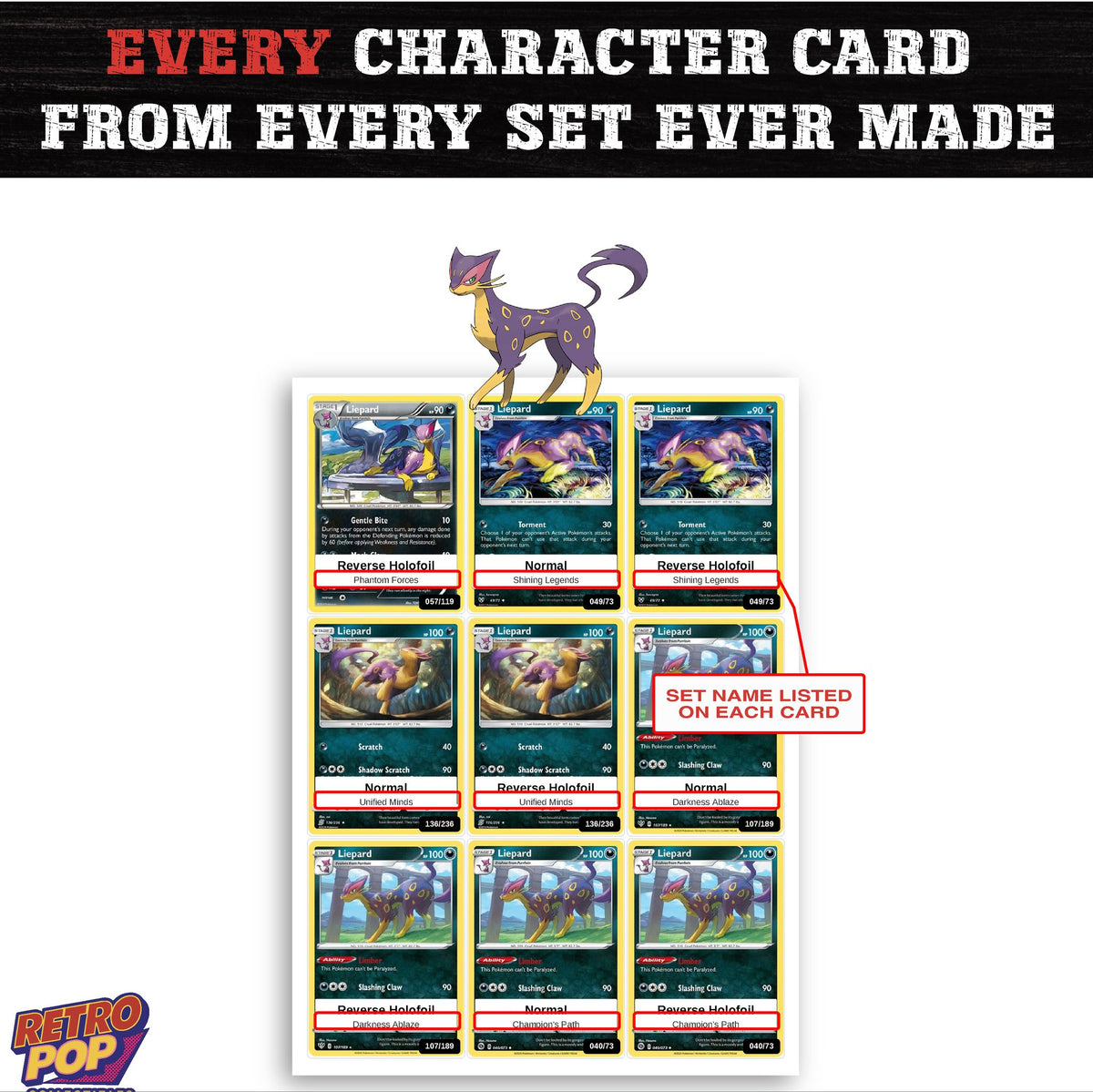 Liepard card collection preview - every set Liepard appears in