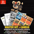 Every Litleo Pokemon card ever made - master set binder placeholders with Litleo