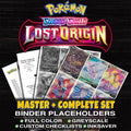 Lost Origin Pokemon binder placeholders printable PDF - includes Giratina V (Alternate Full Art)