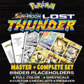 Lost Thunder Pokemon binder placeholders printable PDF - includes Lugia GX (Secret)