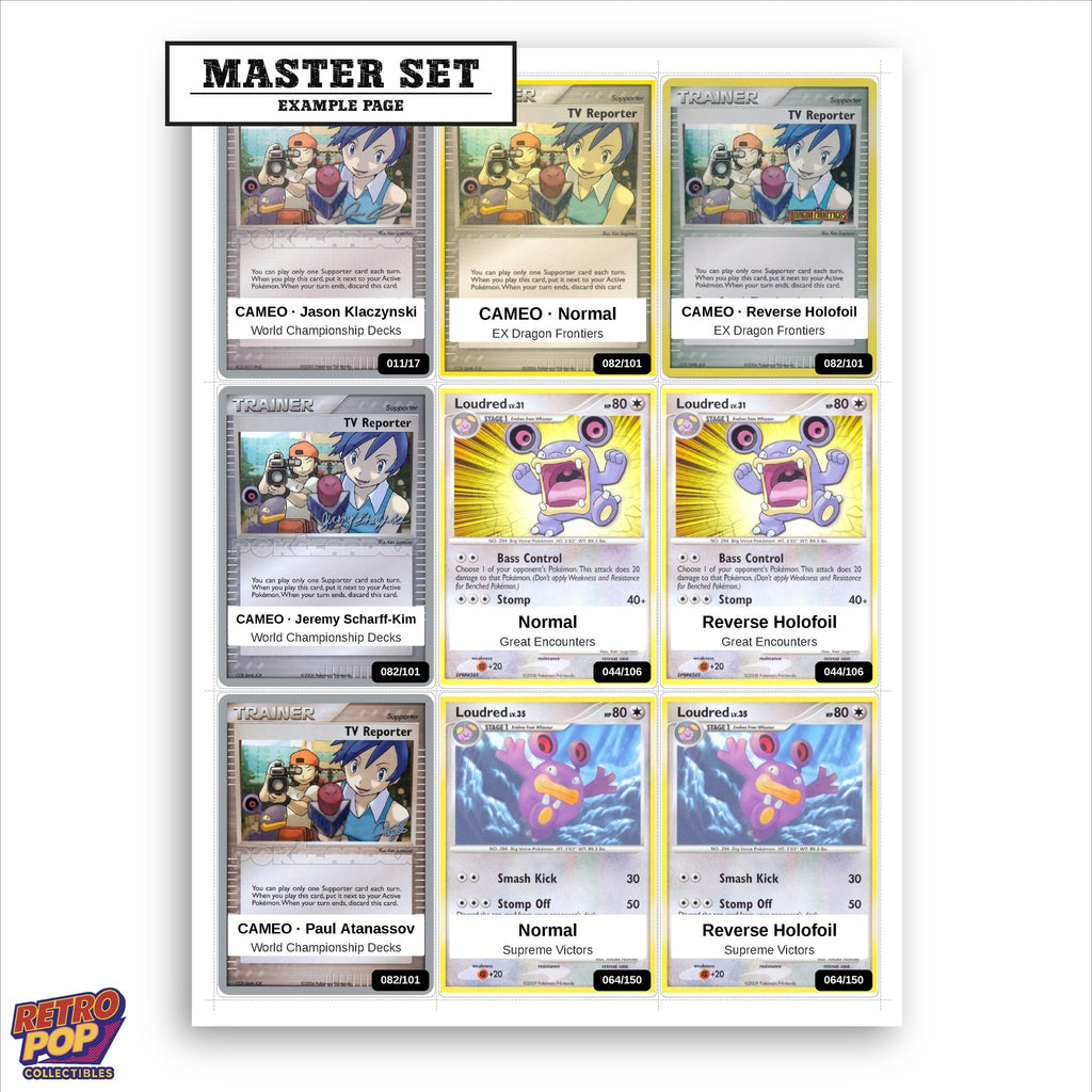 Printed Loudred Pokemon placeholders in binder - real photo 1