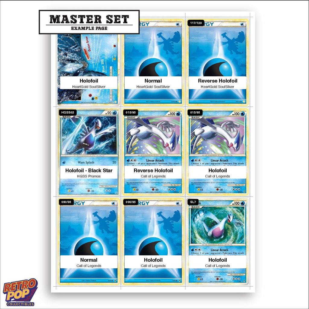 Printed Lugia Pokemon placeholders in binder - real photo 3