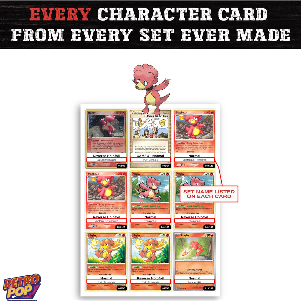 Magby card collection preview - every set Magby appears in